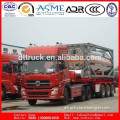 Factory direct 3 axles 20ft 40ft container platform flatbed semitrailer/truck trailer/shipping container trailers for sale